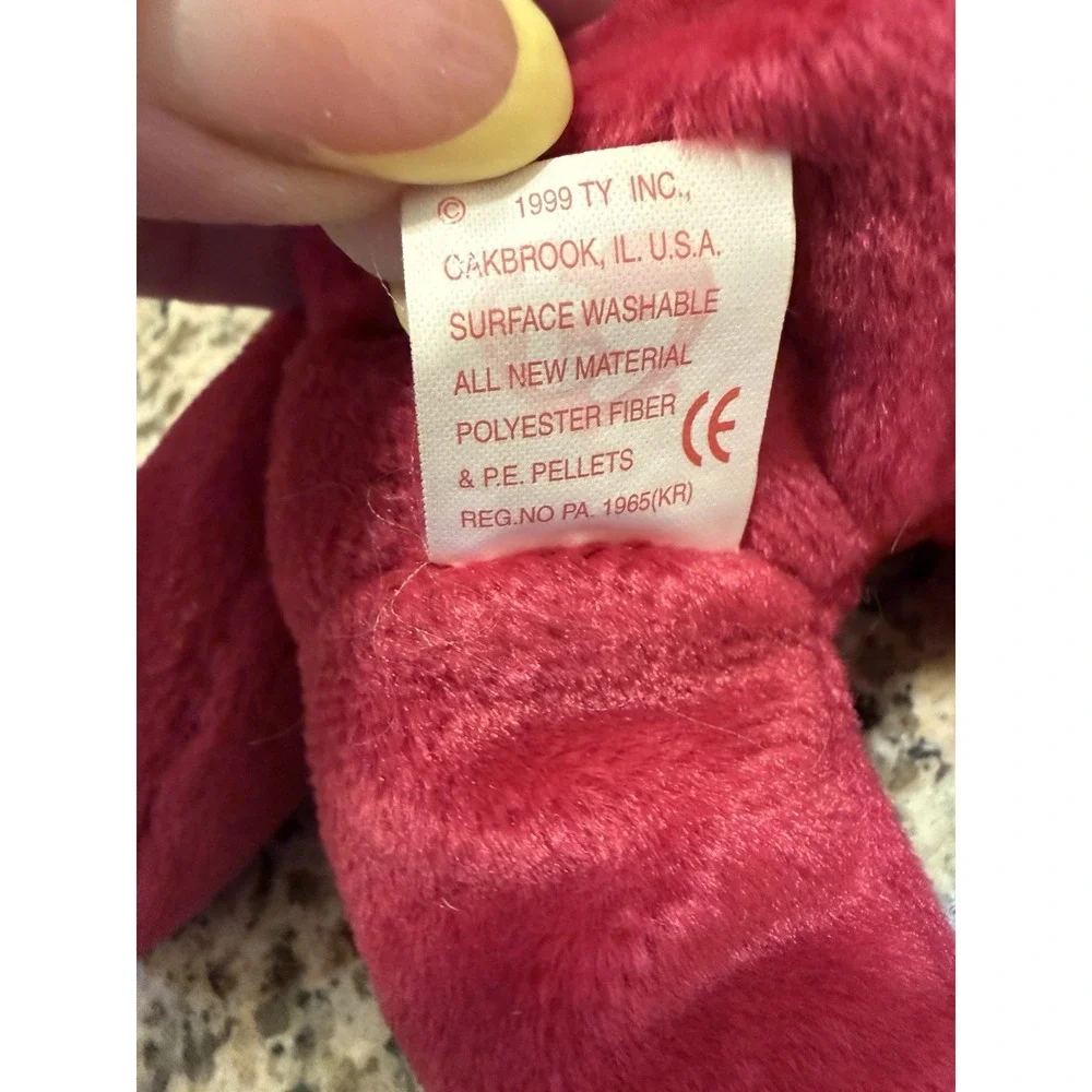 RARE Ty Valentina Beanie Baby Bear with Tag Errors Retired